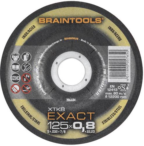 Rhodius XTK 8 206684 Trennscheibe gerade 125mm 1 St. Edelstahl, Stahl von Rhodius