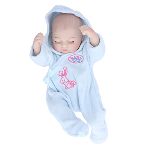 10-Zoll-Reborn-Puppen, Weiche Silikon-Reborn-Babypuppen Neugeborene Babypuppen mit Pyjamas für Mädchen (10 Zoll großer Blauer Junge mit geschlossenen) von RiToEasysports