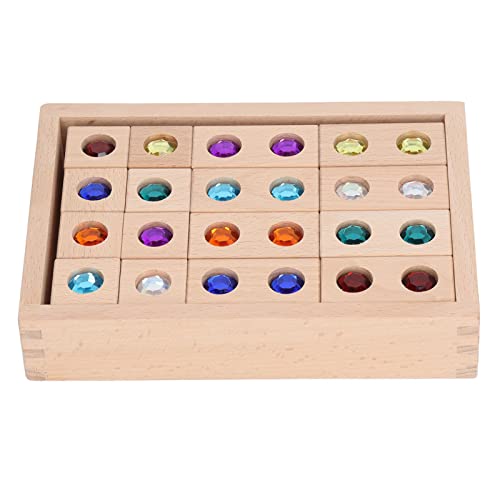 32pcs Blocks Toy, Buchenholz Stapelspielzeug Infant Sensory Blocks Pädagogisches Vorschul-Lernspielzeug von RiToEasysports