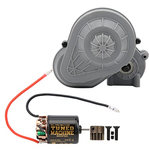 35T Externe Kohlebürste 540 Bürstenmotor, Nylongetriebe RC-Zubehör für Axial SCX10 SCX10 II 90046 (GREY) von RiToEasysports