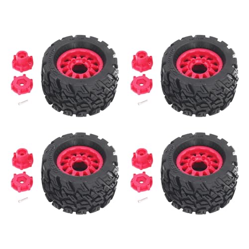 4pcs RC -Kletterwagen, Ausgezeichnete Grip Gummi -Radkunststoff -Hub -Reifen -Austausch für 1/8 1/10 Modell von RiToEasysports