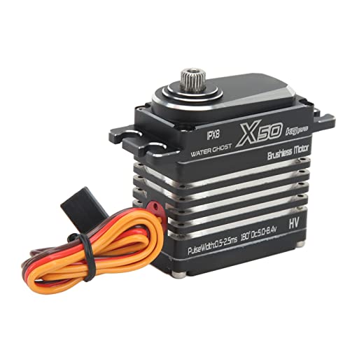 50KG RC Auto Lenkservo, Aluminiumlegierung Hochleistungs Hochgeschwindigkeits Wasserdichtes RC Digital Servo für 1/8 1/10 RC Auto von RiToEasysports