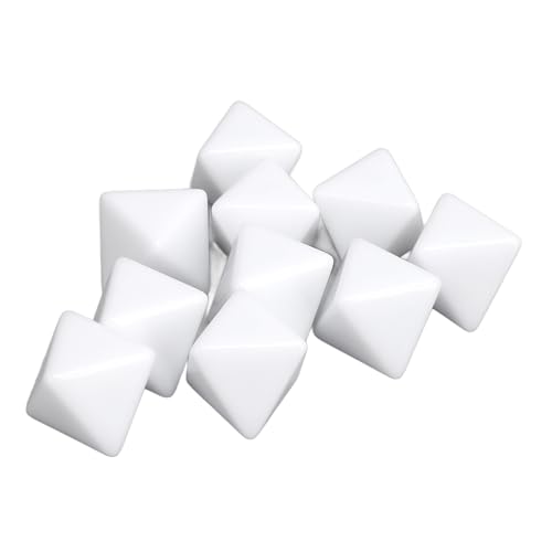 D8 White Blank Dice, Set von 30 DIY -Plastik -Kunststoff -Spielstücken für Klassenzimmerhandwerk Bildungsspielzeuge von RiToEasysports