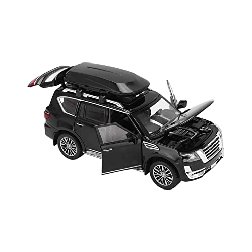 Diecast Model Car, 1/32 SUV Auto Metallmodell Alloy Diecast Pull Back Vehicle Spielzeugauto mit Sound und Licht für Jungen und Mädchen (Schwarz) von RiToEasysports