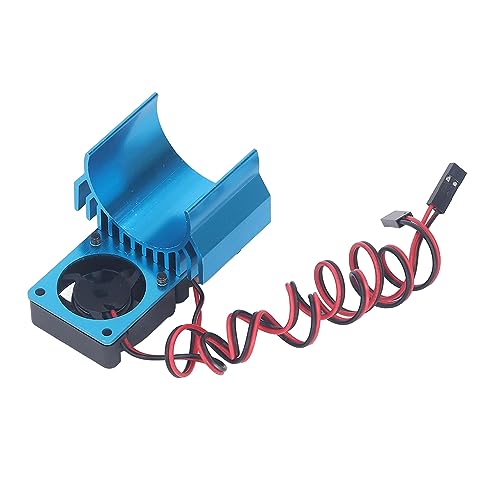 RC-Auto-Lüfter, IP44 Wasserdichter RC-Kühlkörper, Hochgeschwindigkeits-Lüfter, RC-Motor-Lüftergruppe für Traxxas Slash 4×4 VXL 1/10 RC-Car (Blau) von RiToEasysports