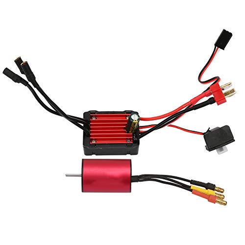 RC-Bürstenloser Motor, 3300KV 2435Motor & KS25A Außenläufermotor RC-Flugzeugmotor Wasserdichtes Bürstenloses ESC-Kombiset für RC-Modellautos von RiToEasysports