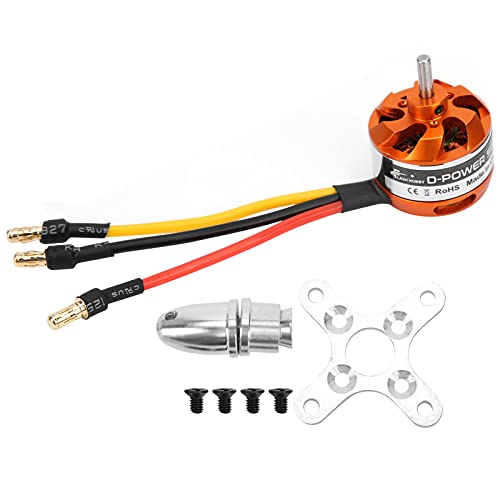 RC-Motor, Bürstenlose Metallmotoren mit Starker Schubkraft und Adapter für RC-Starrflügelflugzeuge (2600KV) von RiToEasysports