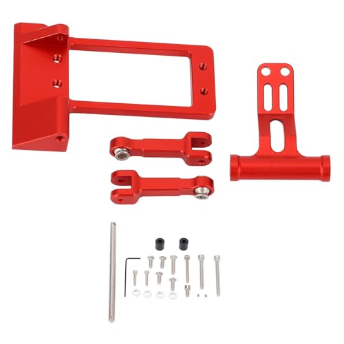 RiToEasysports 1/10 RC Servo Mount, RC Car Servo Mount mit Hydrauliklenkungs -Kit RC -Auto -Servo -Halterung für SCX10 III (Rot) von RiToEasysports