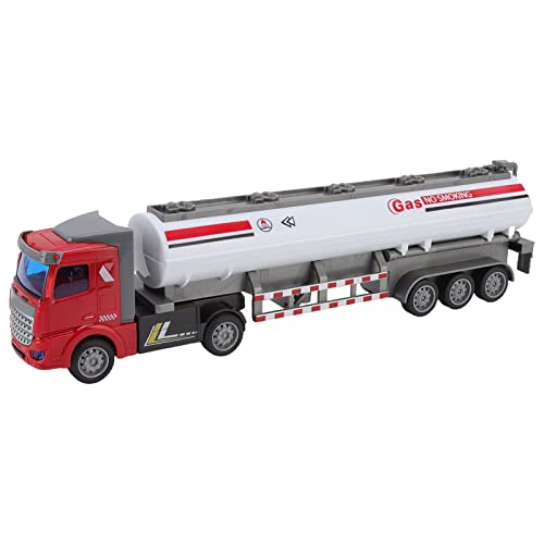 RiToEasysports 1/48 LKW-Modell, Feine Lackierung, Baufahrzeug, Spielzeug, Zurückziehbares RC-Sattelauflieger-Modellauto, Geeignet für Alter über 3 Jahre (Flachkopf-Öltanker zum Zurückziehen) von RiToEasysports