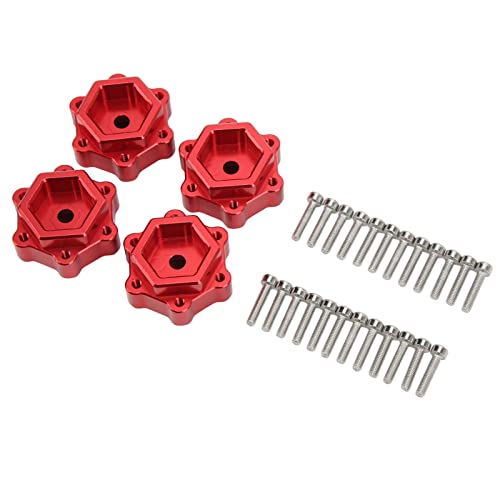 RiToEasysports 1/8 RC Auto-Rad-Sechskant-Adapter, Aluminiumlegierung, 5 Mm Verbreiterter Sechskant-Konverter für LOSI LMT 1/8 LKW (Rot) von RiToEasysports