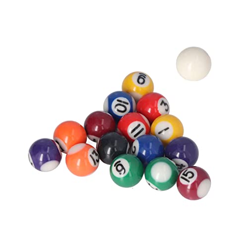 RiToEasysports 25 Mm Mini-Billardkugel, 16 Stück Mini-Billardtisch Harz Billardkugeln Billard Zubehör Frühschulpuzzlespielzeug Kinderspielzeug von RiToEasysports