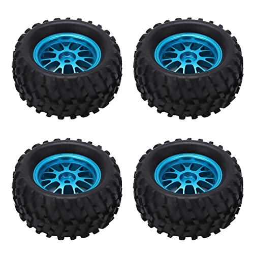 RiToEasysports 4-teilige RC-Offroad- und Reifensätze, 82 Mm Gummireifen Vorne und Hinten, Felgen-Set für Wltoys 144001 1/14 RC Off-Road-Auto von RiToEasysports