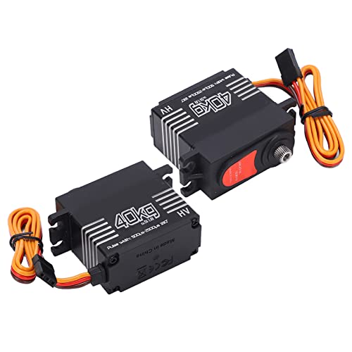 RiToEasysports 40 Kg Metallgetriebe-Lenkgetriebe, 2 Stück Hochgeschwindigkeits-Digitalservo, Bürstenloses Vollmetallgetriebe, Digitales Servo für Scx10 1:8/1:10 RC-Car-Roboter von RiToEasysports