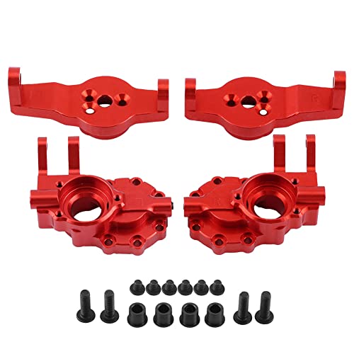 RiToEasysports Aluminiumlegierung RC C-Naben Lenkungsträger-Knöchel-Set für -4 RC Crawler Car (8232R rot) von RiToEasysports