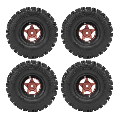 RiToEasysports Aluminiumlegierung RC Crawler Wheel Rims Set, 4pcs 5 Sterne RIMME 120 X 46 Mm RC -Reifenräder Ideal Zum Aufrüsten Ihrer RC -Crawler (Brown) von RiToEasysports