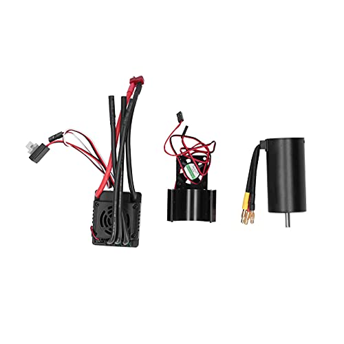 RiToEasysports Bürstenloser Motor, Verbesserte Reaktionsfähigkeit, Effiziente Kühlung, 3670 2650KV-Motorsatz für 1/8 RC-Car von RiToEasysports