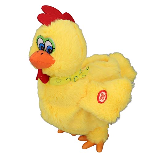 RiToEasysports Elektrisches Lege-Eier-Hühnerspielzeug, Niedliches Tanzendes, Musikalisches Kuscheltier-Huhn mit 3 Eiern für (30cm) von RiToEasysports