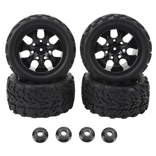 RiToEasysports Gummi -RC -Off -Road -Reifen, Universal 7 Löcher RC Gummi -Reifen Rad Ersatz für 1/10 RC Off Road Car von RiToEasysports