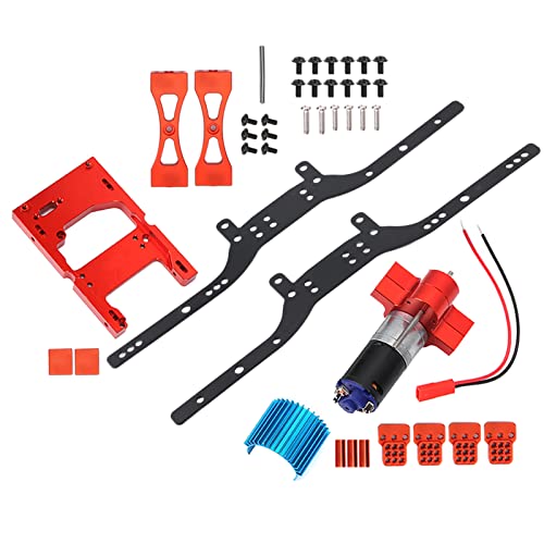 RiToEasysports Hochwertiges RC Auto Metallrahmen Kit, Exquisites Aussehen mit Motor Set Fit für MN90 MN90K MN91 MN91K MN45 MN45K MN99 MN99S (Rot) von RiToEasysports