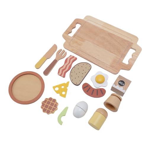 RiToEasysports Holzspiel Fake Food Set, Tun Sie Küchenspielzeug für Kleinkinder, Simuliertes Lebensmittelzubehör für Frühschulkonzept, Lebensmittelsimulation RiToEasysports Holzspiel Fake Food Set, Tun Sie Küchenspielzeug für Kleinkinder, Simuliertes Lebensmittelzubehör für Frühschulkonzept, Lebensmittelsimulation von RiToEasysports