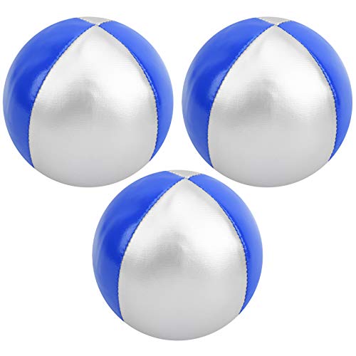 RiToEasysports Jonglieren mit Einem Hochwertigen Ball, der in Leder -PU -Set an Allen Ebenen der Fähigkeiten Professionelle Jonglierleistung Angepasst Ist (blau/Silber) von RiToEasysports