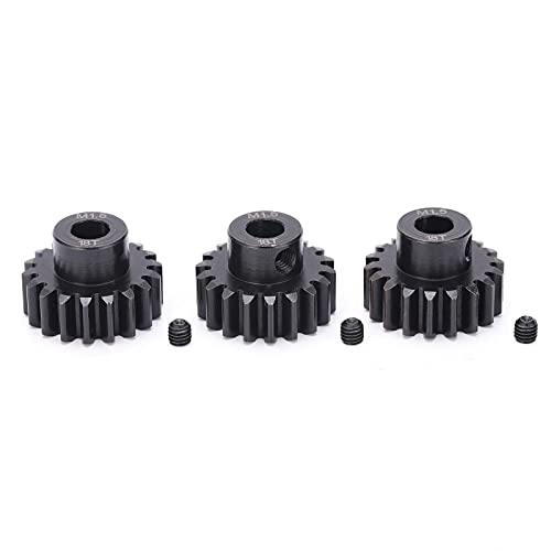 RiToEasysports M1,5 8 Mm Motorgetriebe, Bürstenloses Motorritzel aus 18 Zähnen mit 8,0 Mm Welle für 1/6 1/5 RC-Modellauto von RiToEasysports