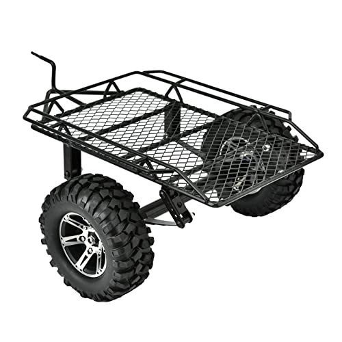 RiToEasysports RC-Anhänger, Abriebfester RC-Kippanhänger aus Metall für D90 / SCX10 / RC-Raupenauto Im Maßstab 1:10 von RiToEasysports