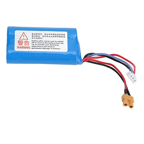 RiToEasysports RC-Autobatterie, 7,4 V 2000 MAh Lithiumbatterie Fernbedienung Auto Ersatz-Lithiumbatterie RC-Autozubehör Passend für 1580 Bagger-Technikfahrzeug von RiToEasysports