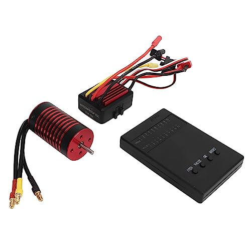 RiToEasysports RC-Brushless-Motor-ESC-Kit, RC-Brushless-ESC 2845 Wasserdichter Motor 35A ESC-Programmkartenset für 1/12 Ferngesteuertes Auto (4400 kV) von RiToEasysports