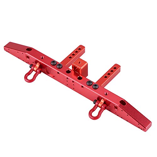 RiToEasysports RC Car Reat Bumper, Aluminium Fernbedienung Auto Stoßstange Anti Kollision RC Crawler Car Heckstoßstange Verbesserte Simulation für RC Crawler Cars (8236R rot) von RiToEasysports