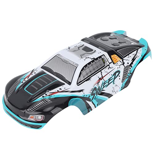 RiToEasysports RC-Car-Shell-Karosserie, PVC-Car-Shell mit Hohem Schlagfestigkeit und Radstand, RC-Car-Karosserierahmen, Kompatibel mit SCY 16101PRO 1/16 RC-Car (Cyan) von RiToEasysports