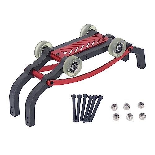 RiToEasysports RC Car Wheelie Stabbaugruppe, Aluminium -Legierung Nylon -Montage Wheelie Stange Hochhärte RC Wheelie Stab Ersatzteile für MJX 1/16 16208 16210 16207 RC -Auto (Rot) von RiToEasysports