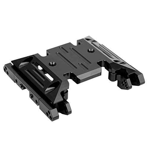 RiToEasysports RC Center Skid Plate, Aluminiumlegierung Center Skid Transmission Plate Leichte RC-Getriebe Center Gearbox Schutzplatte Installationsbasis für Axial SCX10 III AXI03007 RC Car von RiToEasysports