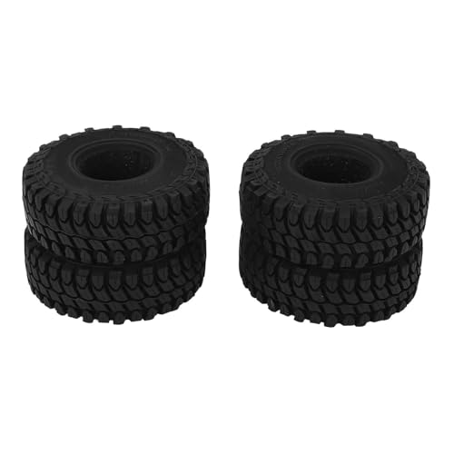 RiToEasysports RC Crawler Plastic Wheel Hub, Leichtes Plastik -RC -Autorad -Hub -Set RC Crawler Wheel Hub -Hub -Kit mit Reifen für Verschiedene Geländefahrten (Rot) von RiToEasysports