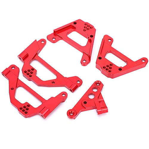 RiToEasysports RC-Dämpferhalterung, StoßDämpferhalterung aus Aluminiumlegierung, Dämpferhalterung, RC-Auto-Stoßdämpferhalterung, Passend für SCX10 III 1:10 RC-Auto (Rot) von RiToEasysports