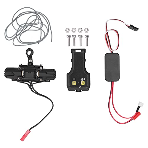 RiToEasysports RC Dual Motor Winde, 7-8 Kg Kreuzheben Stahlkabel Fernbedienung Autoteile für TRX4/SCX10/90046/D90/D110 1/10 RC Auto von RiToEasysports