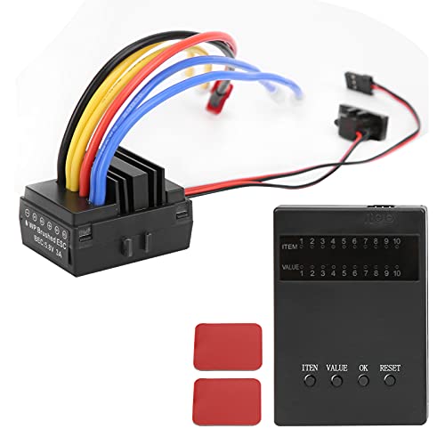 RiToEasysports RC ESC Programmkarte Combo Set 80A Brushed Elektronischer Fahrtenregler mit Programmkarte für 1/8 1/10 RC Cars Zubehör Für Modellautos Modellspielzeug Modell Spielzeug von RiToEasysports