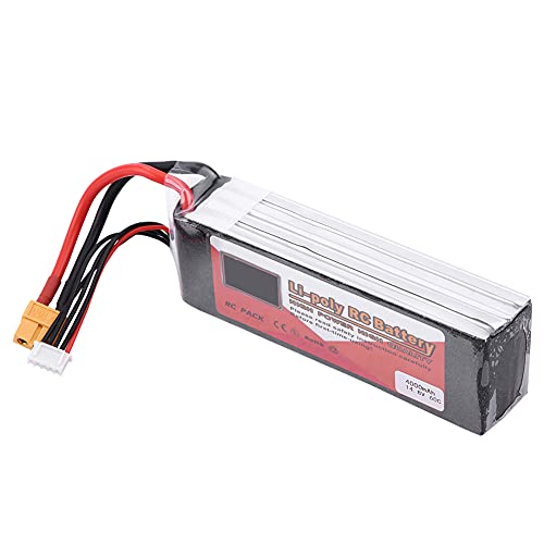 RiToEasysports RC Lipo -Batterie, 4S 14,8 V RC Lipo -Akku Batteriepack Wieder Aufladbare Lipo -Batterie mit XT60 -Stecker Schnell Aufgeladen für RC -Auto, RC -Flugzeug oder Boot (14,8 V 4000MAH von RiToEasysports