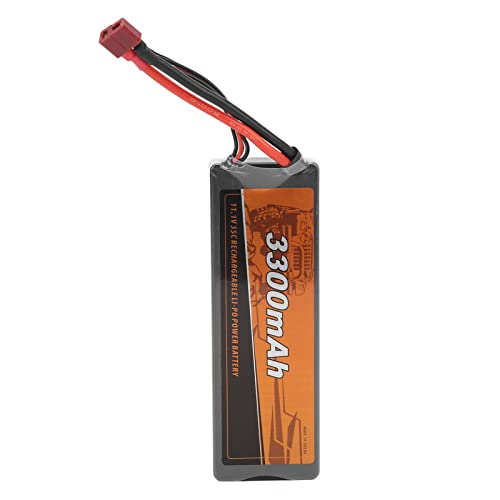 RiToEasysports RC Lipo Ersatz Akku, 11,1 V 35C 3300mAh RC Batterie mit T Weiblicher Stecker für ZD Racing 1/10 1/12 1/8 RC -Autos RiToEasysports RC Lipo Ersatz Akku, 11,1 V 35C 3300mAh RC Batterie mit T Weiblicher Stecker für ZD Racing 1/10 1/12 1/8 RC -Autos von RiToEasysports