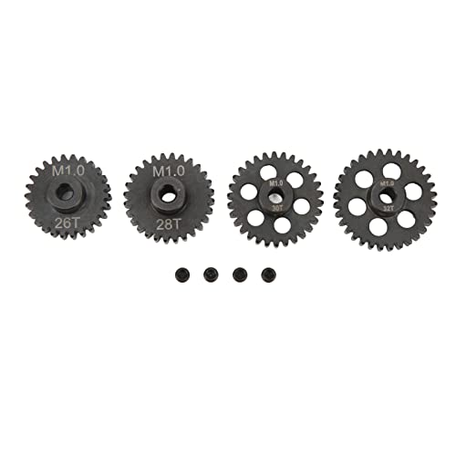 RiToEasysports RC Motor Gear, 26T 28T 30T 32T 25DP M1 5mm Metall RC Motor Ritzel Set RC Zubehör für 1/8 RC Autos von RiToEasysports