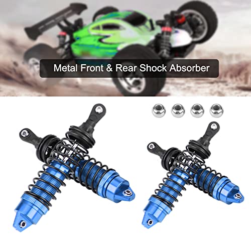 RiToEasysports RC-Stoßdämpfer, 2 Paar Ferngesteuerte Auto-Stoßdämpfer, Leichte Metall-RC-Stoßdämpfer-Stoßdämpfer-Kits für Vorne und Hinten für 1/10 Slash 4x4 SLA014/SLA015 (Dunkelblau) von RiToEasysports