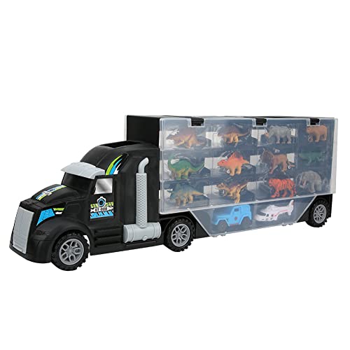 RiToEasysports Transporter-Autospielzeug, Spielzeug-LKW-Tiertransporter-Tiere-Transporter-LKW-Schiebekopfträger-Kinderspielzeugset mit Reichhaltigem Zubehör (SY9914) von RiToEasysports