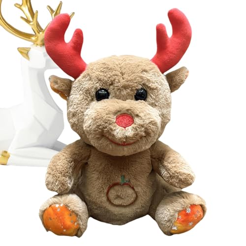 Christmas Plush Stuffed Toy, Santa Claus Elk Snowman Doll with Lights and Music, Soft Holiday Pillow, Festive Ornament for Sofa and Bed Decoration for Christmas Cute Christmas Ornament von Riaisttd