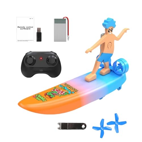 Fast RC Boats with Lights, 2.4G Remote Control Boats, RC Pool Toys for Adults, Low Battery Alarm RC Boats, High-Speed RC Boats, Remote Control Boats 29x11x17.5cm for Lakes von Riaisttd