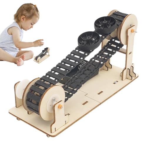 Förderband-Modellbausätze, wissenschaftliche Experimentier-Kits, Holzmodellbausätze, pädagogisches Spielzeug-Set, STEM-Spielzeug für Kinder, Home Science Kit, 19 x 8 x 11 cm, für Reisen, Outdoor, von Riaisttd