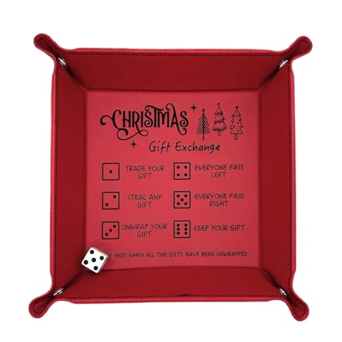 Game Dice Tray for Rolling, Portable Artificial Leather Tray for Dice, Perfect for Christmas Gatherings and Friends Game Nights, Ideal for Playroom and Classroom Use, Portable Dice Rolling Tray, von Riaisttd