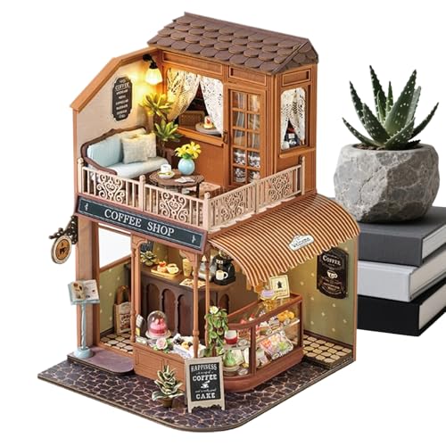 Miniature House - 7.28 Inches Wooden Building for Kids Teens Adults Parent Child Bonding, Craft Toys with DIY Assembly Furniture Decor, Wooden Model for Family Activity Gift Miniature House - 7.28 Inches Wooden Building for Kids Teens Adults Parent Child Bonding, Craft Toys with DIY Assembly Furniture Decor, Wooden Model for Family Activity Gift von Riaisttd