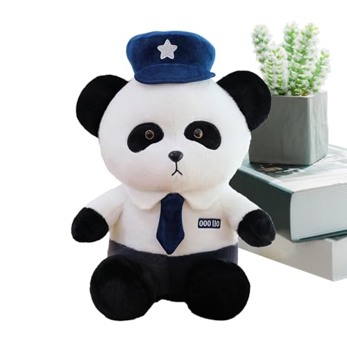 Panda Stuffed Animal, Panda Throw Pillow with Hat, Soft Panda Pillow for Kids, Panda Doll with Tie, Cozy Panda Sleeping Companion, Animal Throw Pillow, Panda Plush Toy, Plush Panda Doll, Boys Girls von Riaisttd