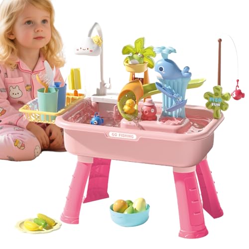 Riaisttd 4-In-1 Water Sand Table, Kids Educational Sink Toy, Electric Faucet, 54x29x53cm, Pretend Play Set for Beach Garden School Travel, Fun Outdoor Gift for Boys and Girls Sets Riaisttd 4-In-1 Water Sand Table, Kids Educational Sink Toy, Electric Faucet, 54x29x53cm, Pretend Play Set for Beach Garden School Travel, Fun Outdoor Gift for Boys and Girls Sets von Riaisttd