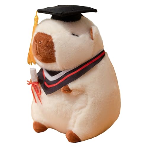 Riaisttd Capybara Plush, 9.06 inches Stuffed Adorable Graduate Capybara, Graduation Hat Plush Doll in Degree Uniform, Cute Pillow for Adults, Kids and Girls, Home Decor von Riaisttd